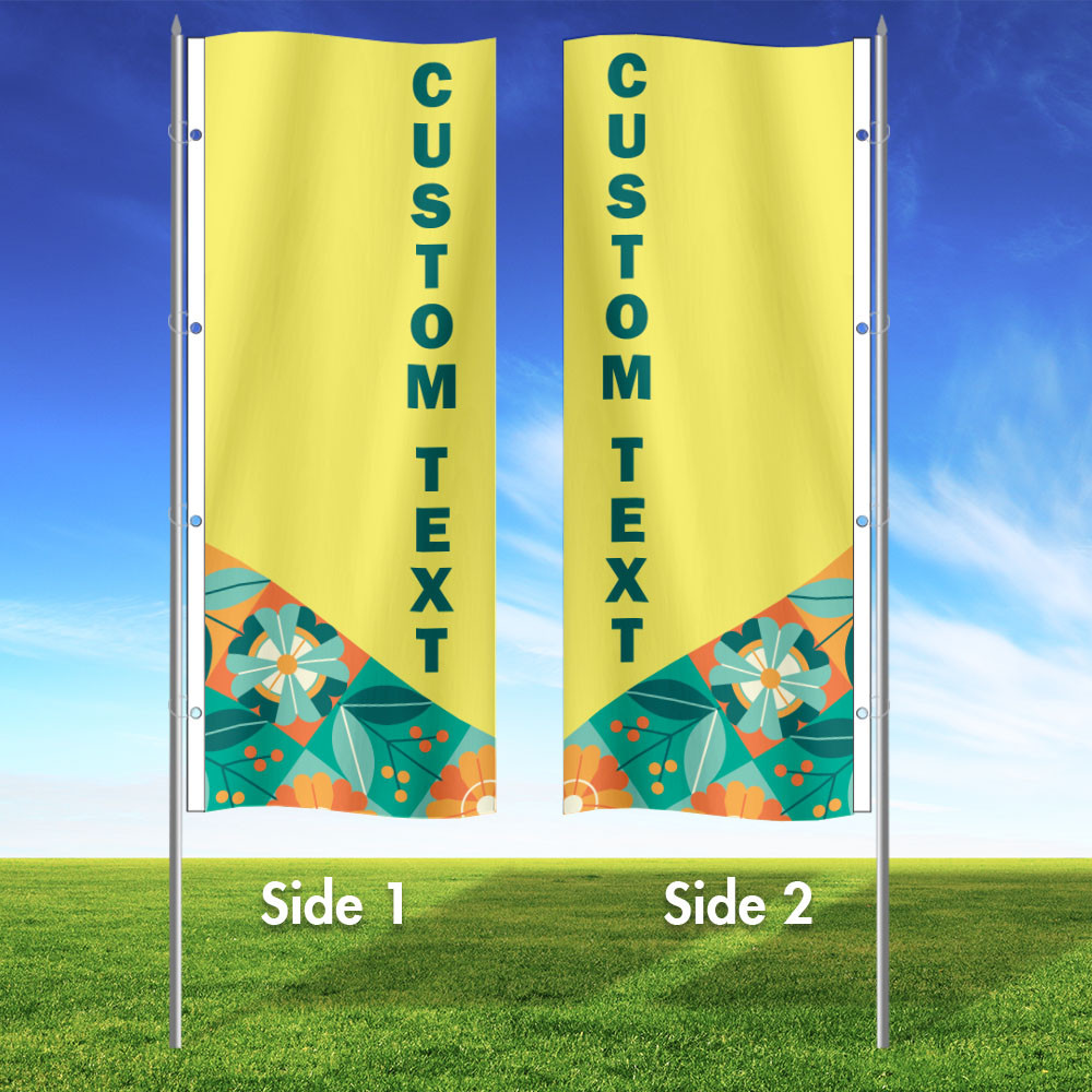 Sunshine Garden Custom 3' x 8' Vertical Flag