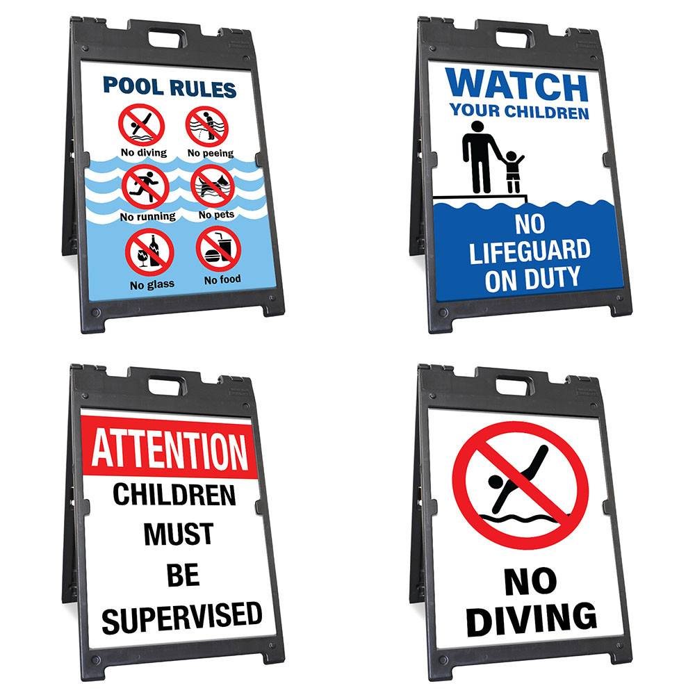 Pool A Frame Portable Sign Kits