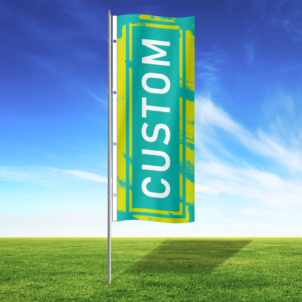 Lime Lagoon Custom 3' x 8' Vertical Flag