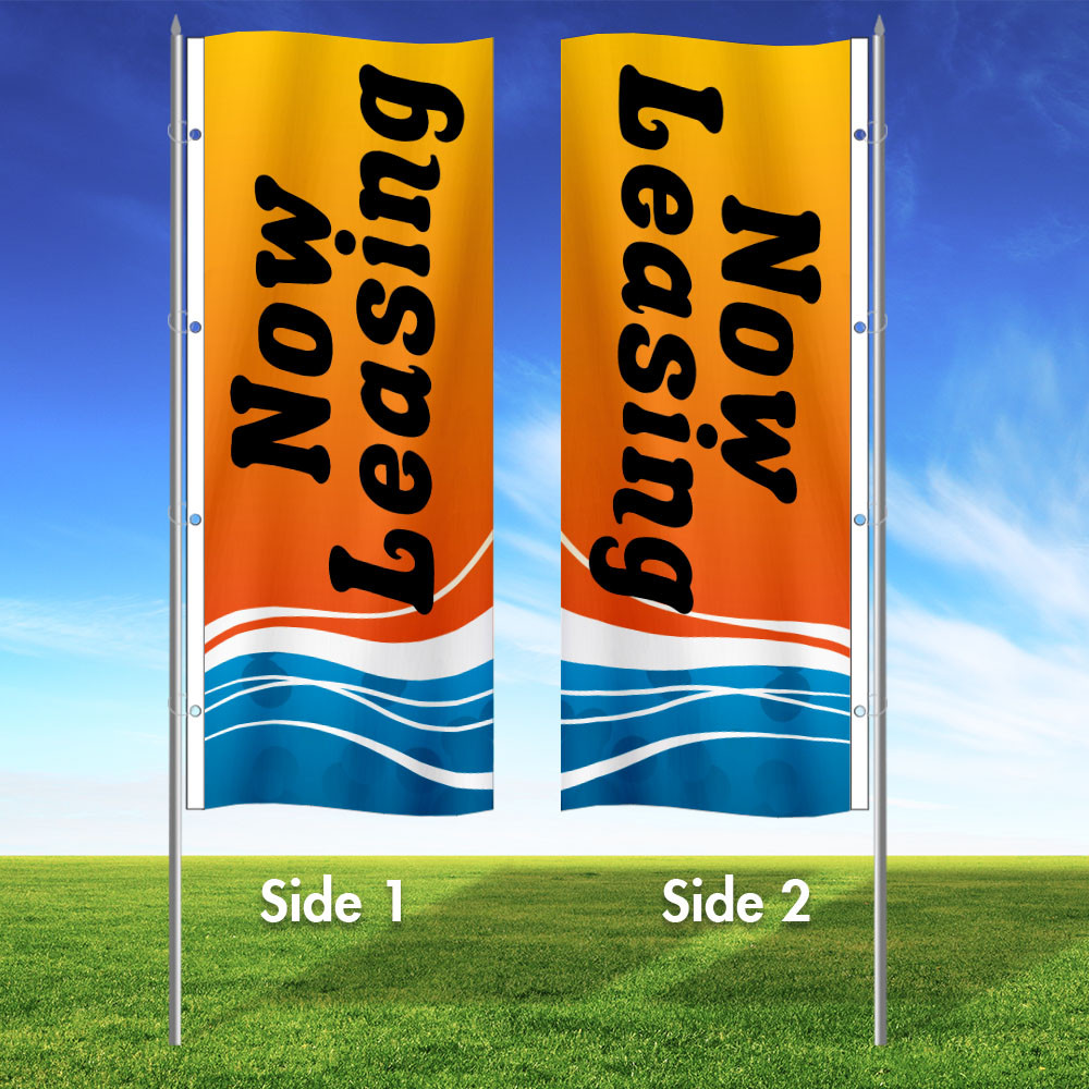 Tangerine Tide - Vertical Flag and Yard Sign Marketing Bundle