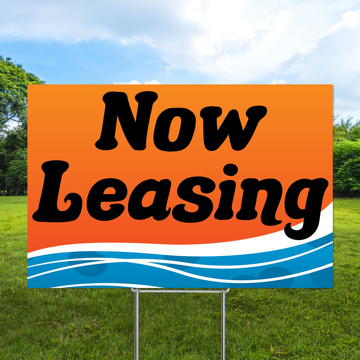 Tangerine Tide - Vertical Flag and Yard Sign Marketing Bundle