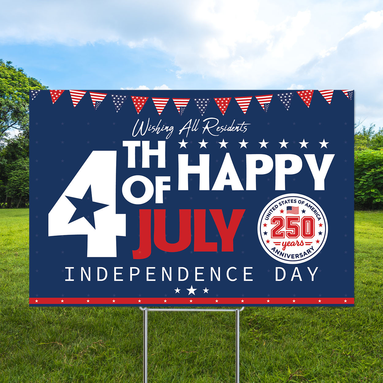 4th of July: Holiday Coroplast Yard Signs