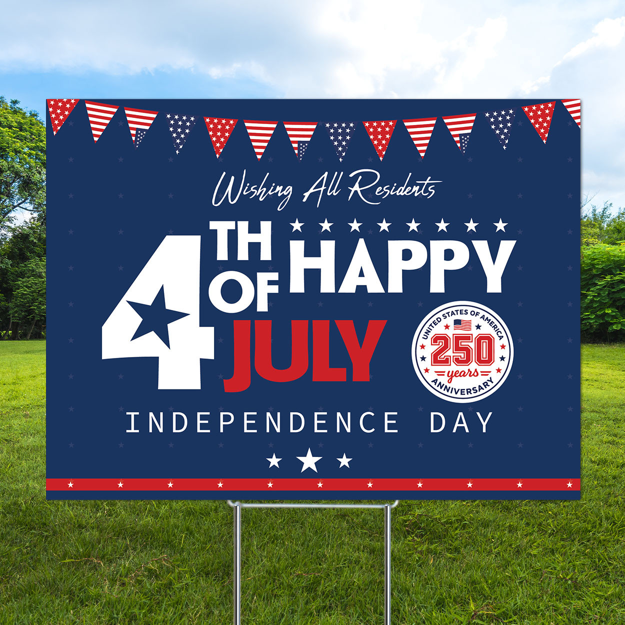 4th of July: Holiday Coroplast Yard Signs
