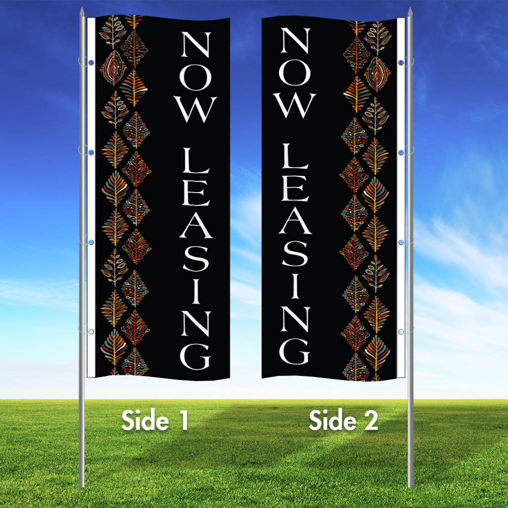 Neon Harvest- 3x8 Vertical Wave Flag Double Sided