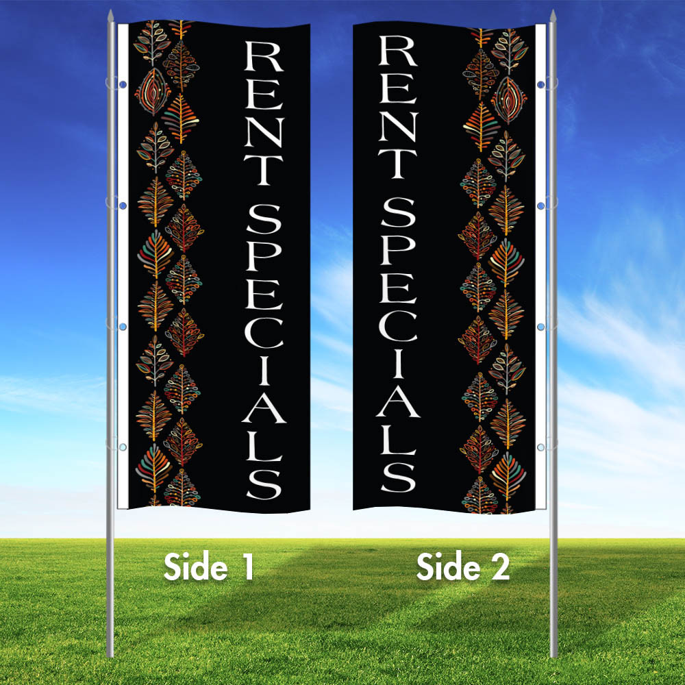 Neon Harvest- 3x8 Vertical Wave Flag Double Sided