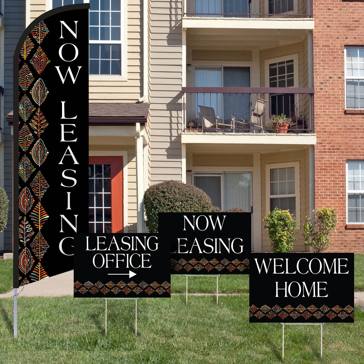 Neon Harvest- Feather Flag and Yard Sign Marketing Bundle