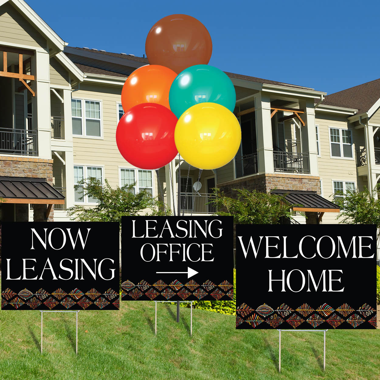 Neon Harvest- Reusable Balloon Cluster and Yard Sign Marketing Bundle
