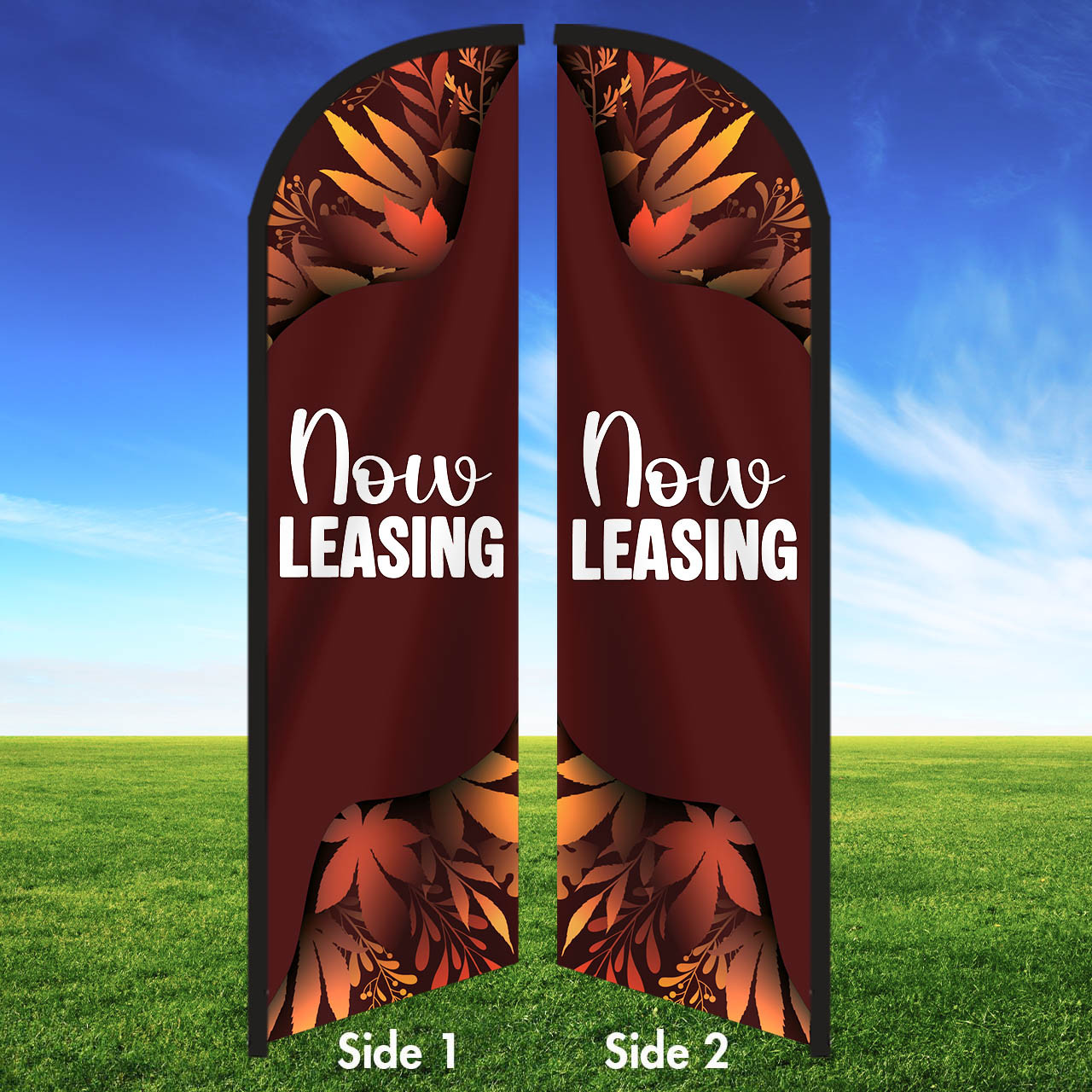 Auburn Ember- Feather Flag and Yard Sign Marketing Bundle