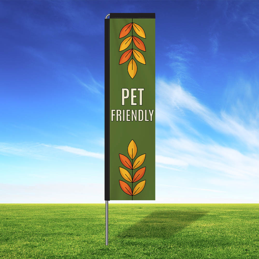 Golden Leaves Rectangle Flag Kit