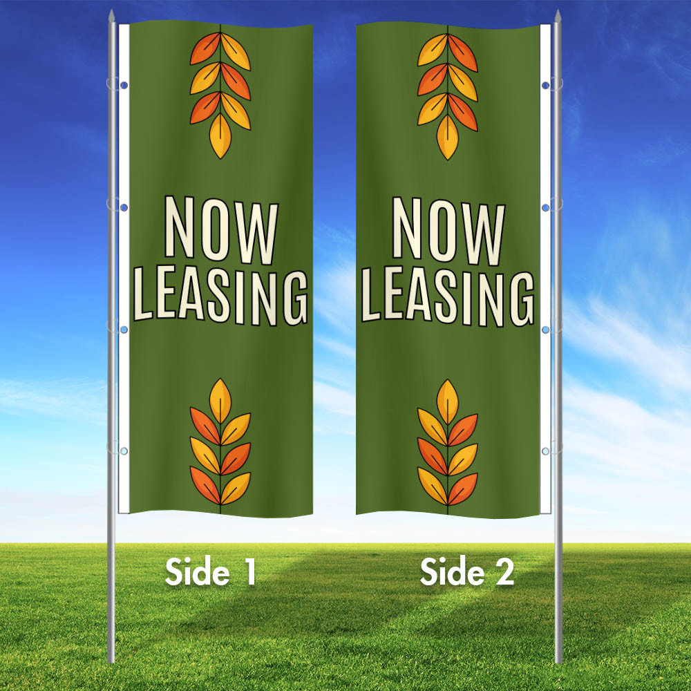 Golden Leaves - Vertical Flag and Yard Sign Marketing Bundle
