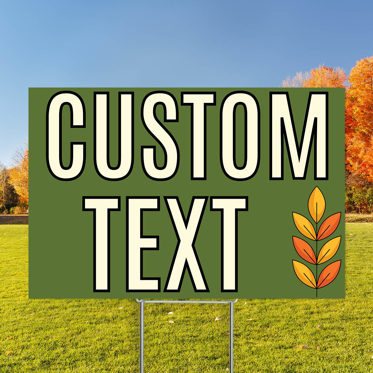 Golden Leaves - Semi Custom Coroplast Sign
