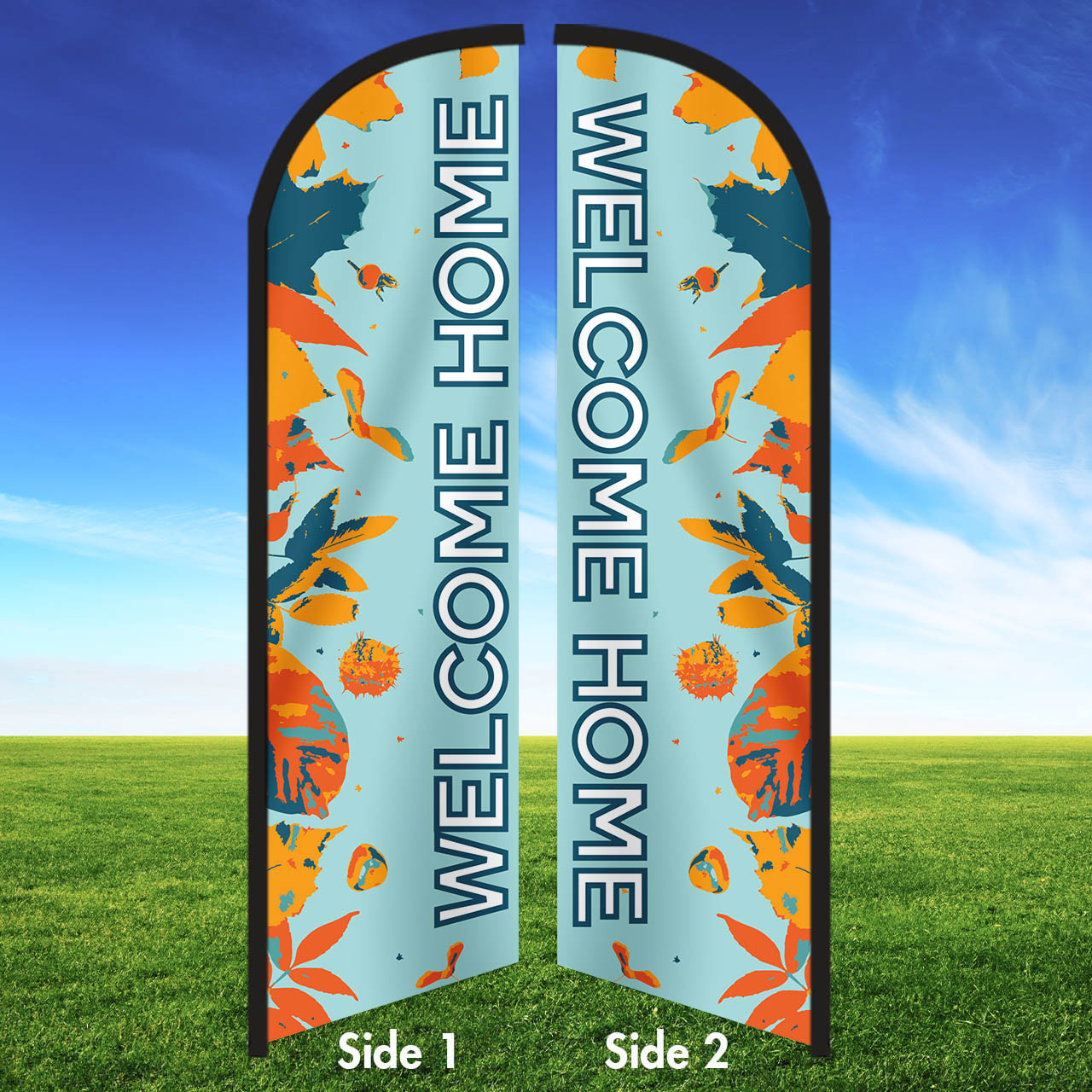 Hello Autumn- Double Sided Feather Flag Kit