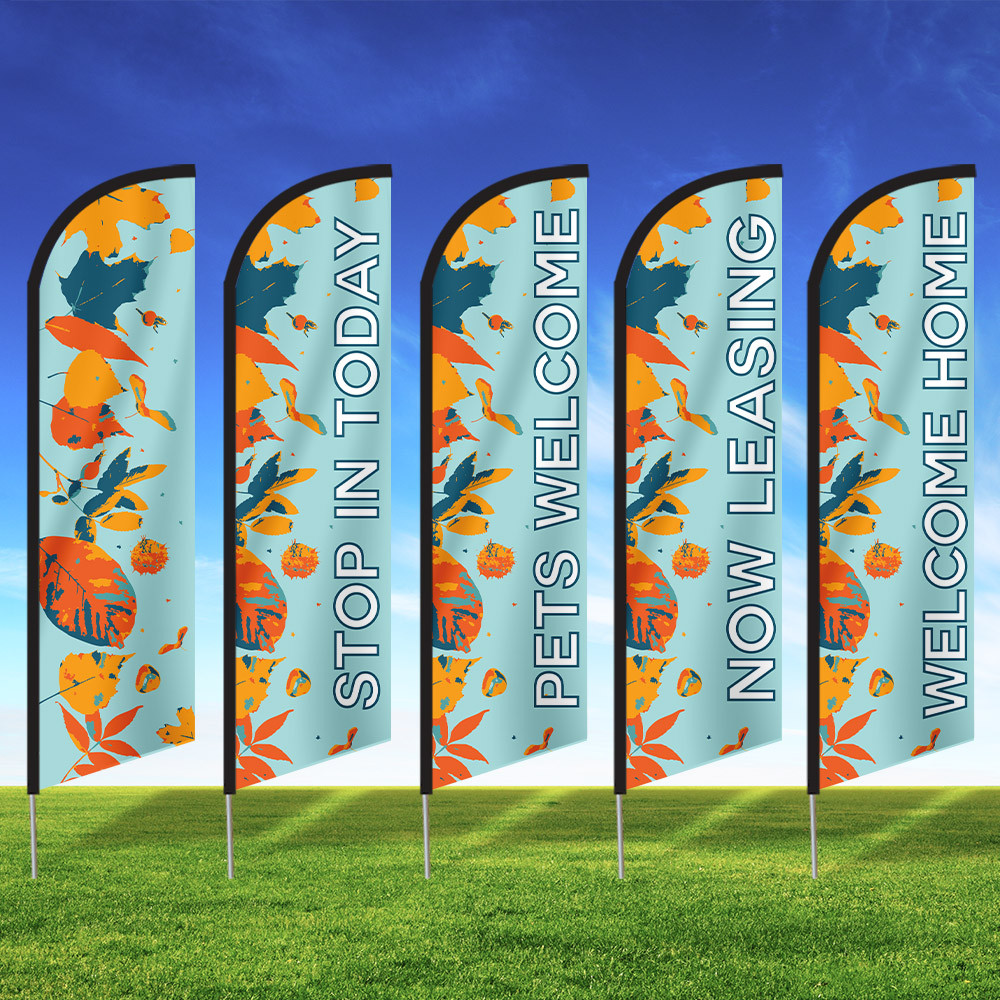 Hello Autumn- Double Sided Feather Flag Kit