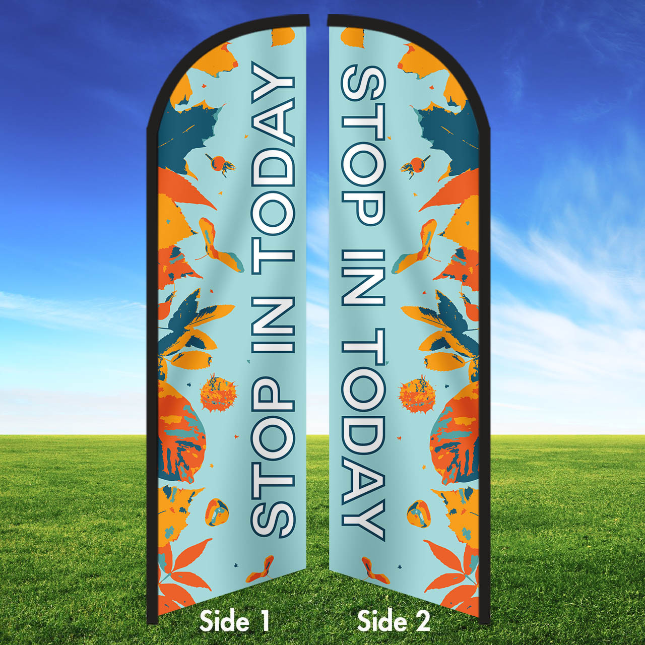 Hello Autumn- Double Sided Feather Flag Kit