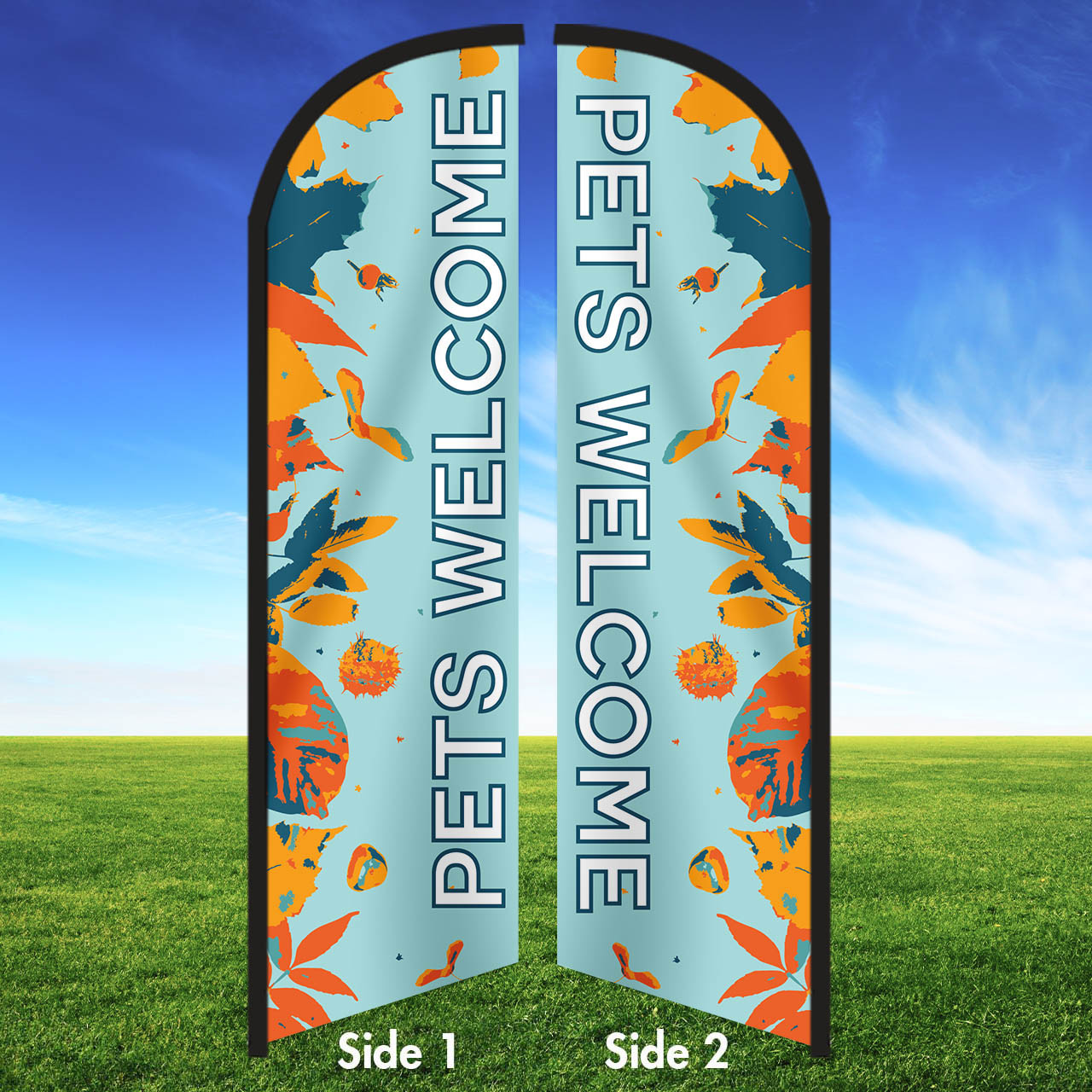 Hello Autumn- Double Sided Feather Flag Kit