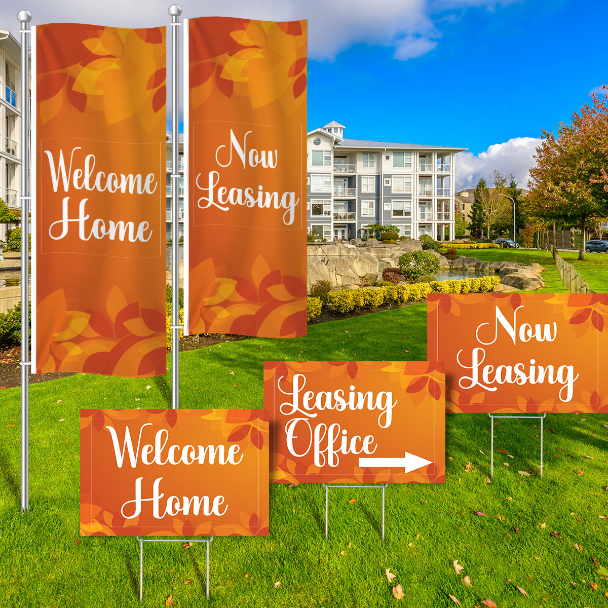 Rustic Autumn - Vertical Flag and Yard Sign Marketing Bundle