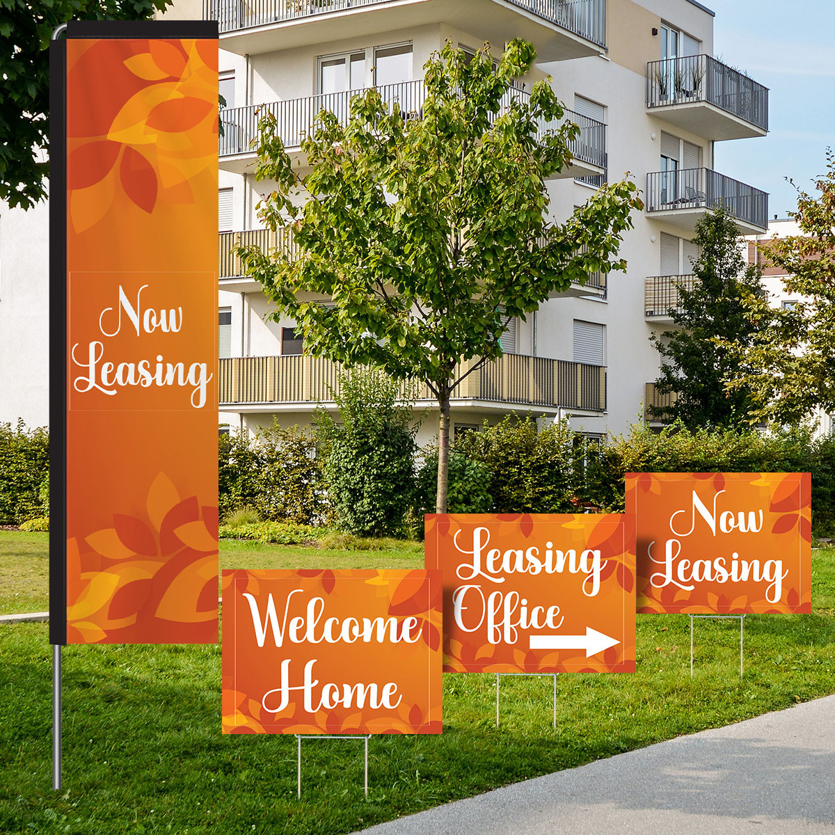 Rustic Autumn - Rectangle Flag and Yard Sign Marketing Bundle
