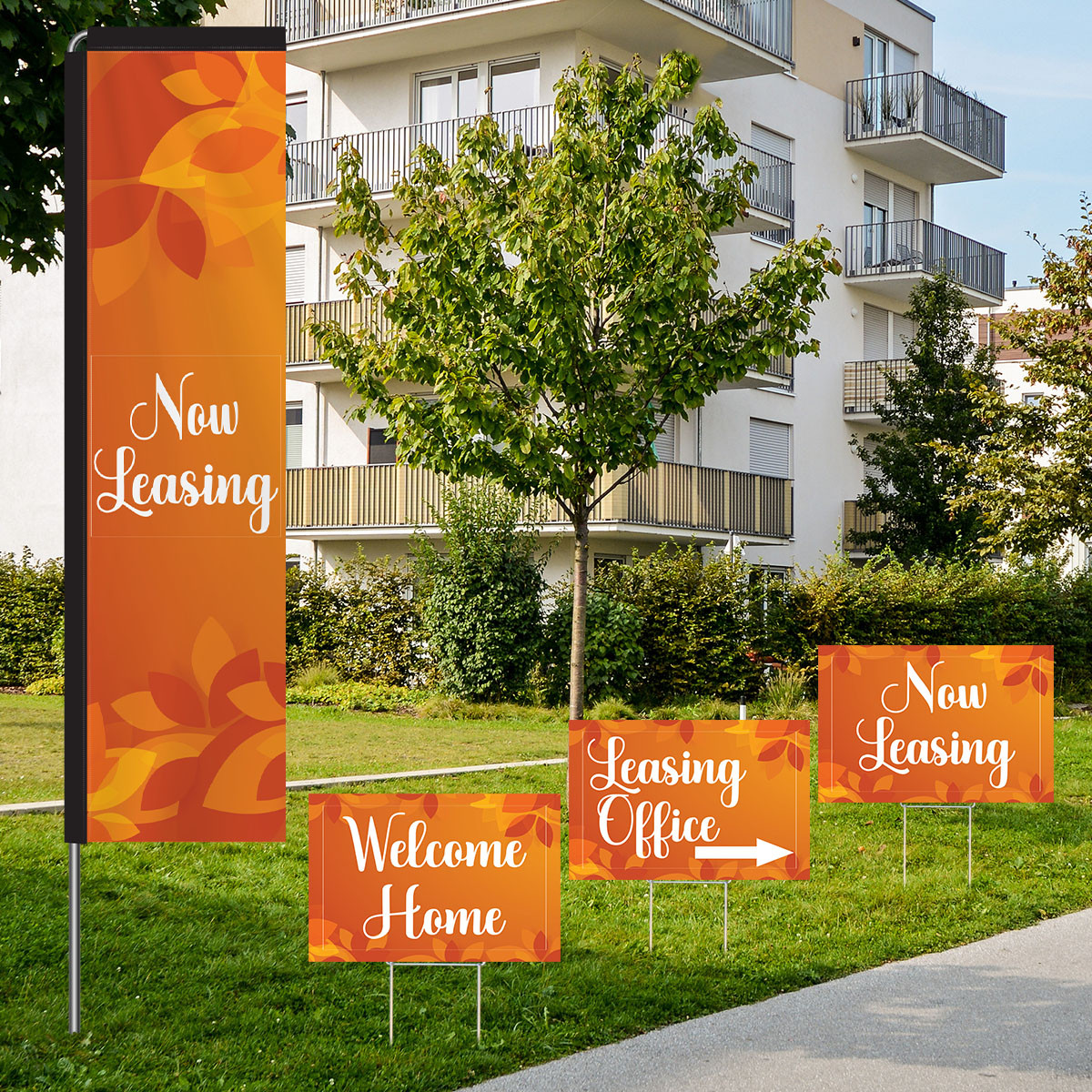 Rustic Autumn - Rectangle Flag and Yard Sign Marketing Bundle