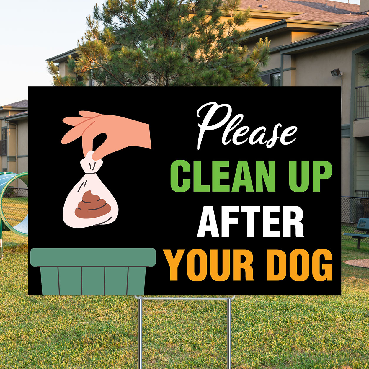 Please Clean Up After Your Dog: Yard Signs