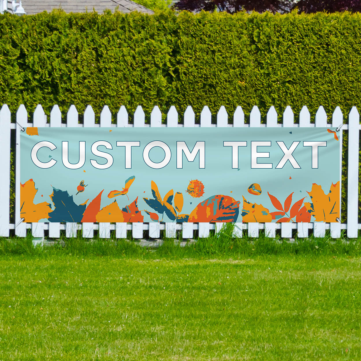Custom Hello Autumn Banner - 3x10 Outdoor Heavy Duty Vinyl