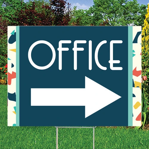 Confetti Coroplast Signs - OFFICE