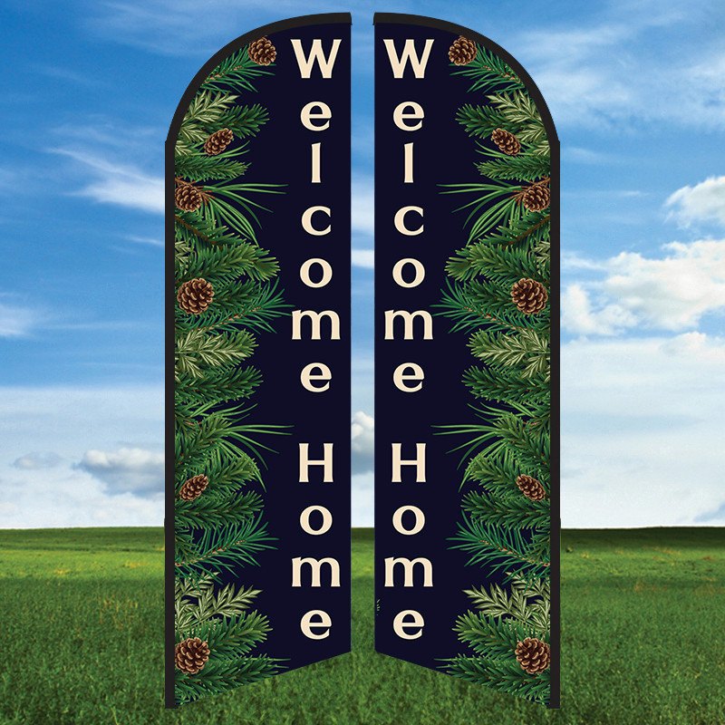 Pine Tree -  WH Double Sided Feather Flag