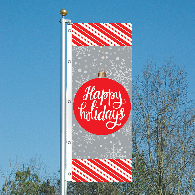 Candy Cane - HH 3x8 Vertical Outdoor Marketing Flag