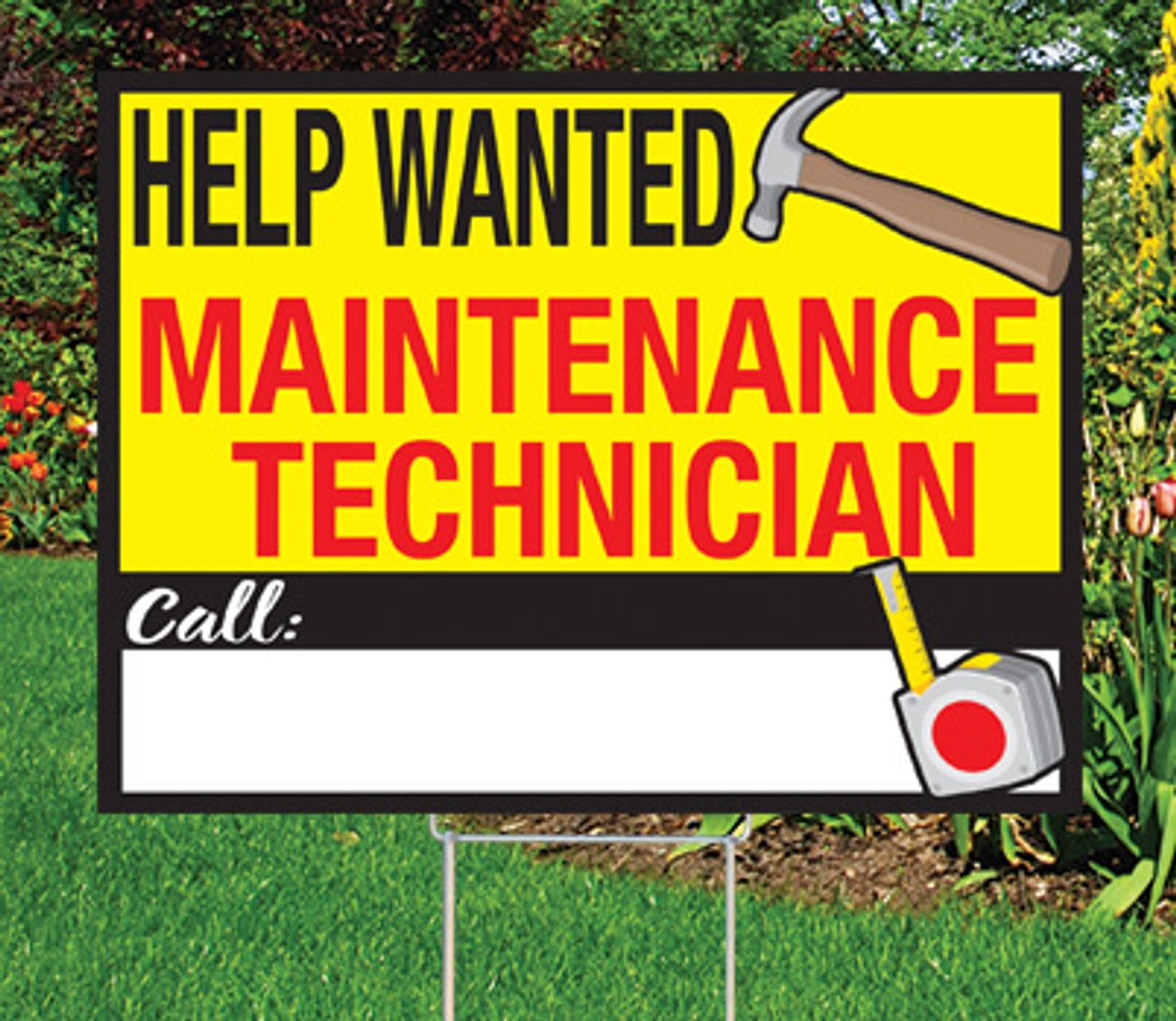 Help Wanted Maintenance Technician Sign