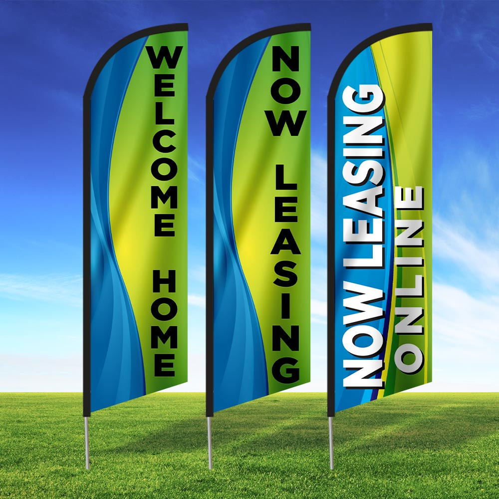 Coastal Waves: Double Sided Feather Flag Kit
