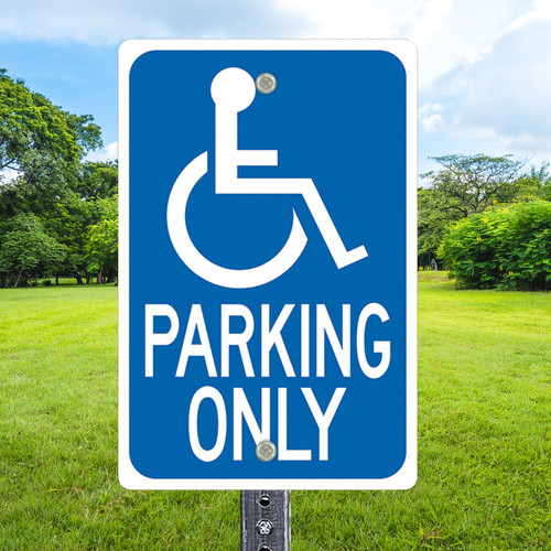 Handicapped Parking-Aluminum 12" x 18" Sign