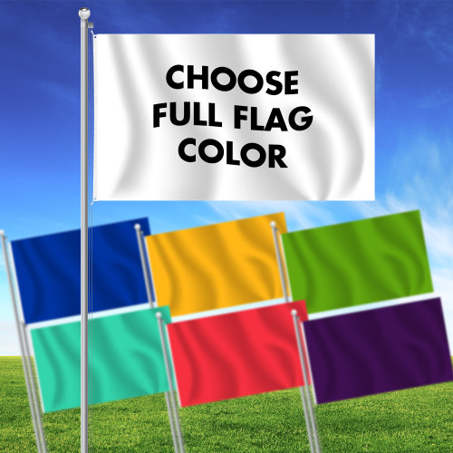 3' x 5' Custom Horizontal Solid Color Flag