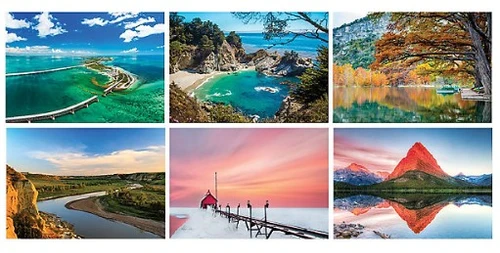 Scenes Across America Stapled Wall Calendar