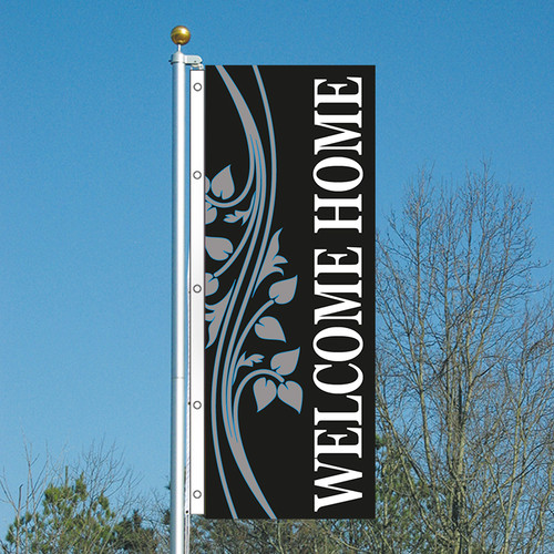 Black Vine - 3x8 Vertical Outdoor Marketing Flag