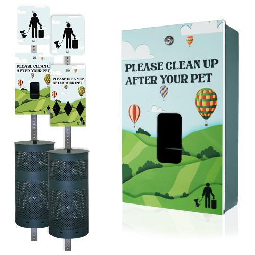 "Hot Air Balloon" DISPENSE-Art™  Designer Dog Waste Station