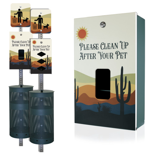 "Desert Landscape" DISPENSE-Art™  Designer Dog Waste Station