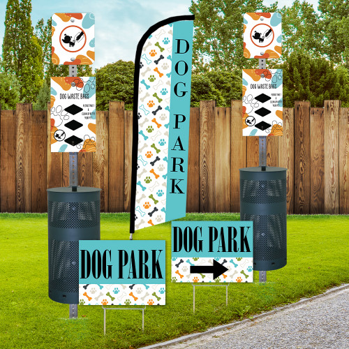 "Abstract Paw" Dog Park Station Bundle