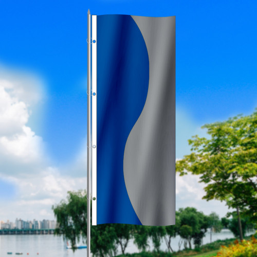 Royal Blue Nickel Curvy - 3x8 Vertical Outdoor Marketing Flag