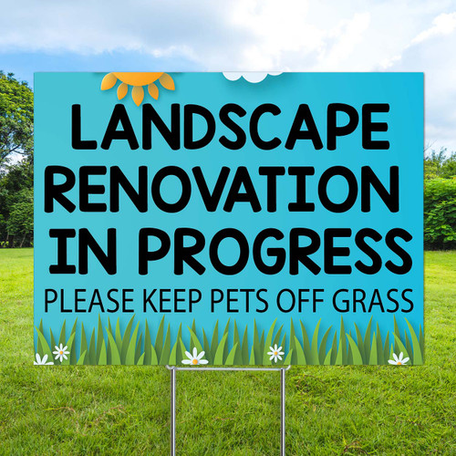 Landscape Renovation: 12"x18" Yard Sign