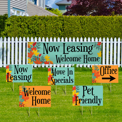 Fall Season - 3x10 Vinyl Banner and Yard Sign Marketing Bundle