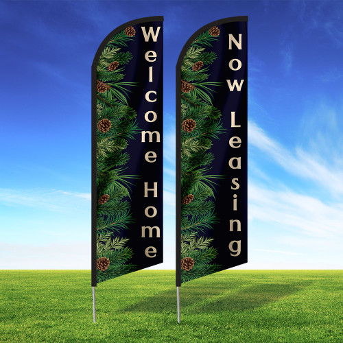 Pine Tree -  Double Sided Feather Flag Kit