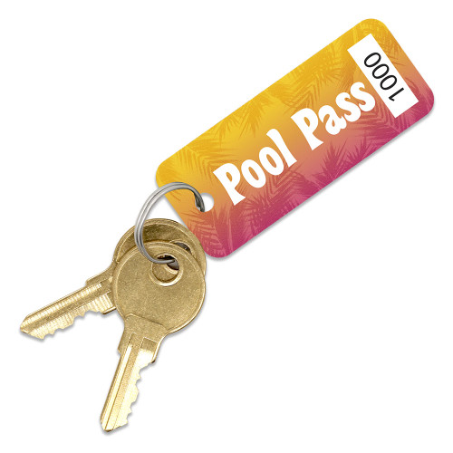 Pool Pass Key Tag - tropical