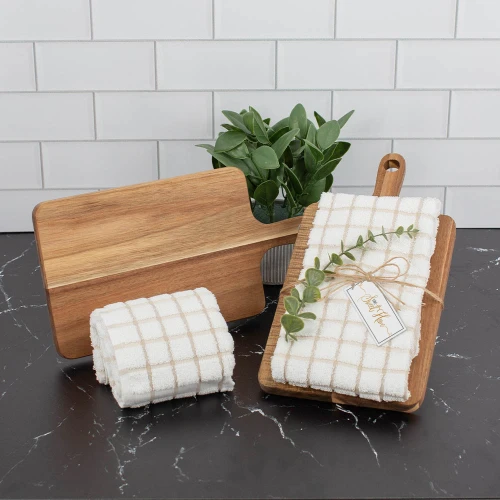 Cutting Board and Dish Towel Gift Set