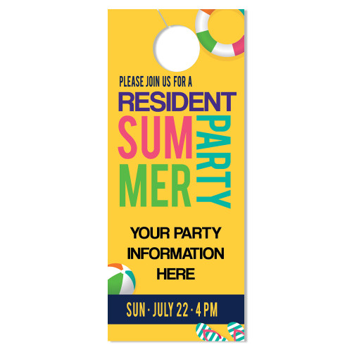 Custom Door Hanger: Summer Party