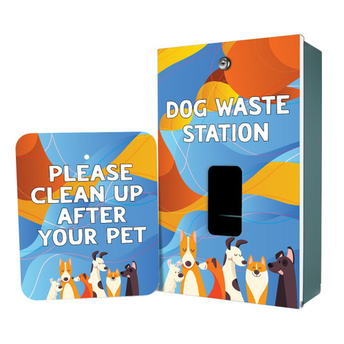 "Abstract Dogs" DISPENSE-Art™  Designer Dog Waste Station