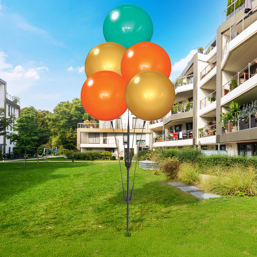 Abstract Drops Gold - Reusable Balloon Cluster and Yard Sign Marketing Bundle