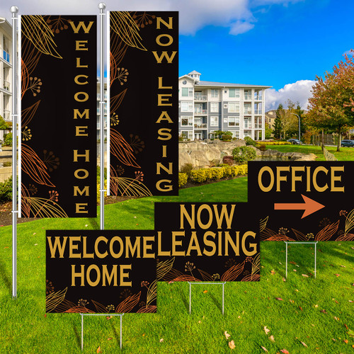 Autumn Blossom - Vertical Flag and Yard Sign Marketing Bundle