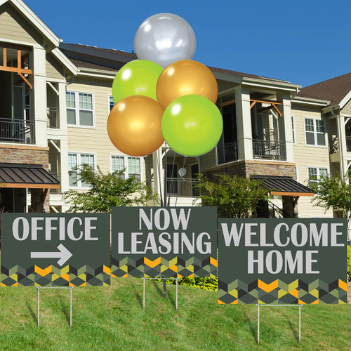 Sage X - Reusable Balloon Cluster and Yard Sign Marketing Bundle