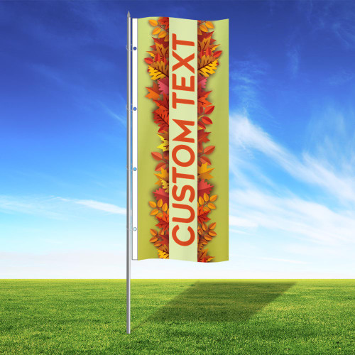 Crisp Leaves Custom 3' x 8' Vertical Flag Crisp Leaves Custom 3' x 8' Vertical Flag