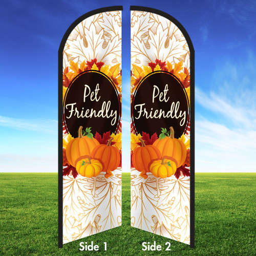 Pumpkin Glow - Double Sided Feather Flag Kit