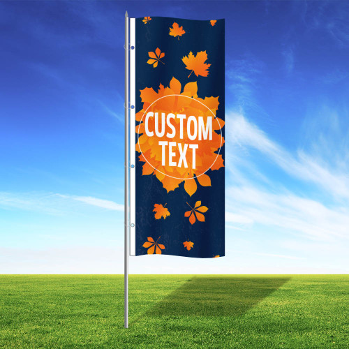 Twilight Leaves Custom 3' x 8' Vertical Flag